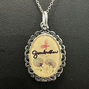 Kathy Davis Scatter Joy Grandmother Grandma Pendant Necklace 925 Sterling silver